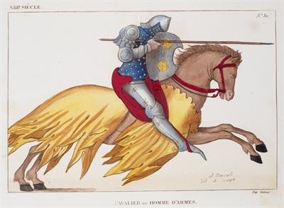 Lot 330 - Costumes Historiques De La France. Le Bibliophile Jacob nd. but Paris 1840. ½ leather with marbled