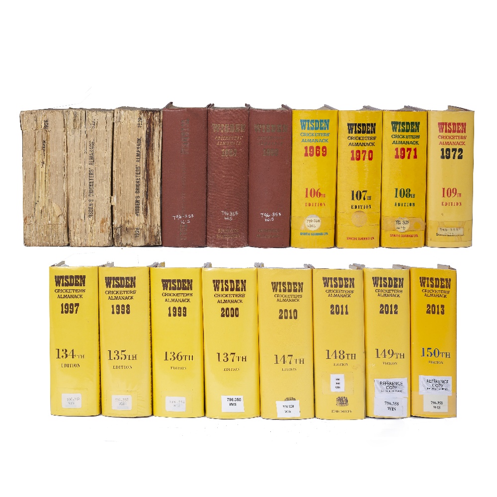 Lot 345 - WISDEN CRICKETER'S ALMANACK. A long run
