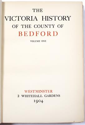 Lot 377 - VICTORIA HISTORY OF THE COUNTIES OF ENGLAND: Bedfordshire