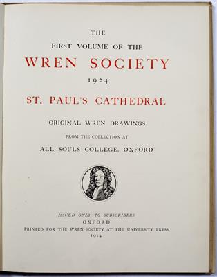 Lot 462 - WREN SOCIETY