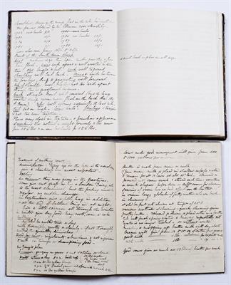 Lot 486 - A 19TH CENTURY AGRICULTURAL MANUSCRIPT NOTEBOOK in 2 vols. 8vo. relating to Sheep and other