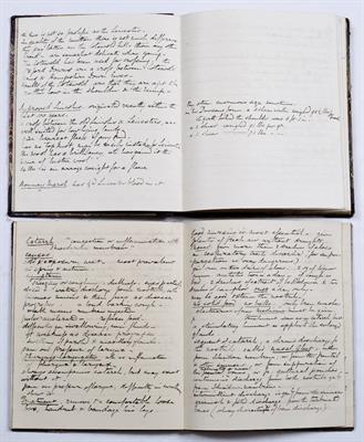 Lot 486 - A 19TH CENTURY AGRICULTURAL MANUSCRIPT NOTEBOOK in 2 vols. 8vo. relating to Sheep and other