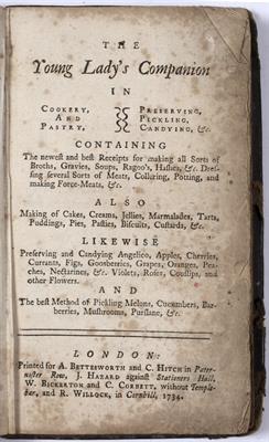 Lot 531 - The Young Lady's Companion in Cookery and Pastry