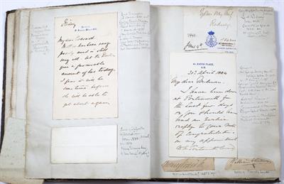 Lot 557 - An Album of correspondence predominately addressed to Lt. Col. Everard Stepney Milman 1832-1912.