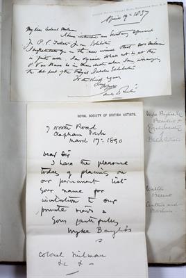 Lot 557 - An Album of correspondence predominately addressed to Lt. Col. Everard Stepney Milman 1832-1912.