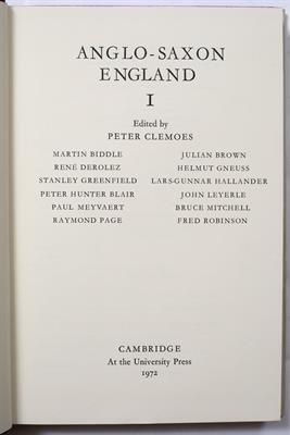 Lot 605 - Cambridge Univ. press. Anglo-Saxon England in 40 volumes. Many editors. 1872-2012. 8vo. Most with