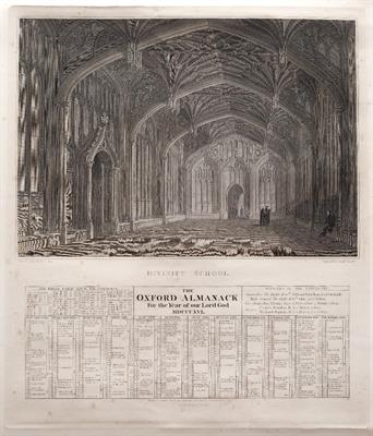 Lot 659 - The Oxford Almanack for 1816. With engravings by Joseph Shelton of the Divinity School after John