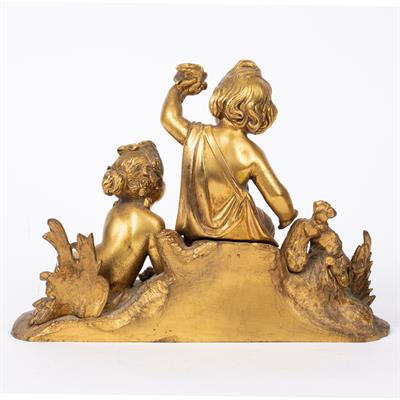 Lot 18 - French gilt bronze model of two Putti