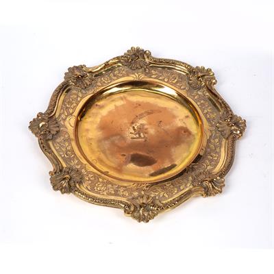 Lot 21 - Gilt bronze plate