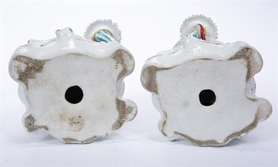 Lot 51 - Pair of possibly Chelsea porcelain figure groups