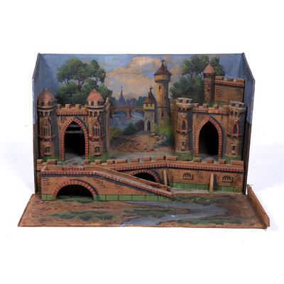 Lot 123 - Painted model castle