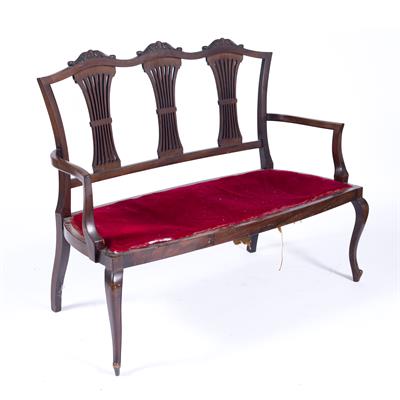 Lot 144 - Edwardian mahogany settee