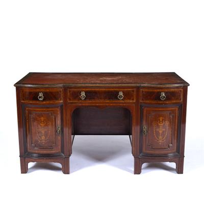 Lot 148 - Mahogany and satinwood desk