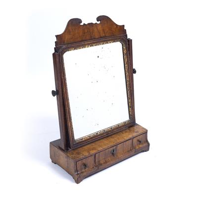 Lot 155 - Walnut dressing table mirror