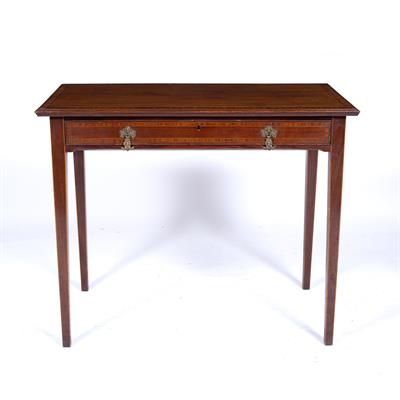 Lot 165 - Mahogany and satinwood side table