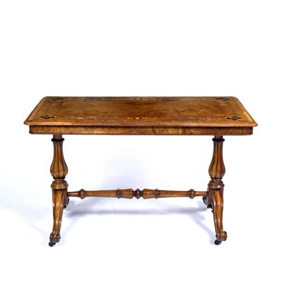 Lot 166 - Walnut and marquetry centre table