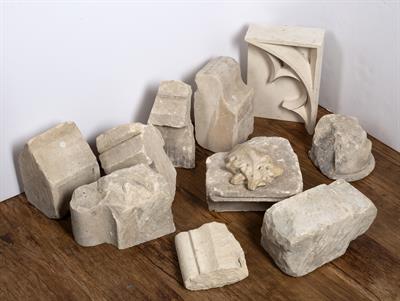 Lot 190 - Quantity of carved stone and masonry