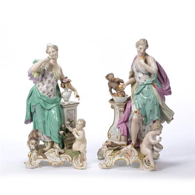 Lot 207 - Pair of porcelain figures