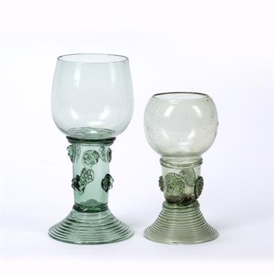 Lot 231 - Two Dutch glass roemers