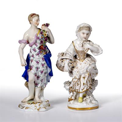 Lot 252 - Meissen porcelain figure group and one other