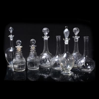 Lot 278 - Pair of cut glass decanters