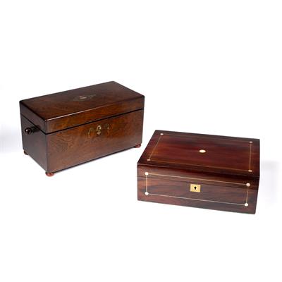 Lot 299 - 19th Century rosewood tea caddy