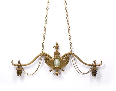 Lot 343 - French style brass twin branch wall light