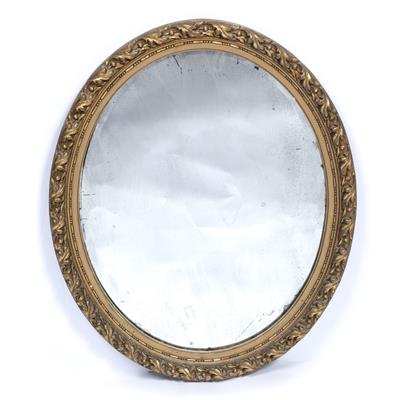 Lot 346 - Gilt plaster oval wall mirror