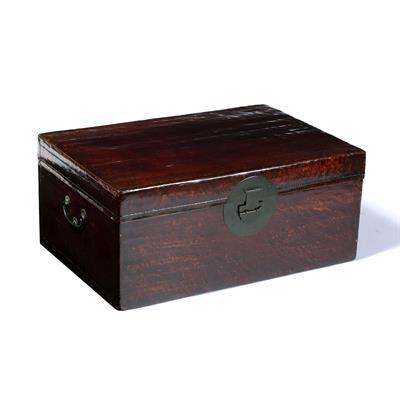 Lot 358 - Painted leather trunk