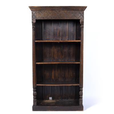 Lot 361 - Carved oak large bookcase