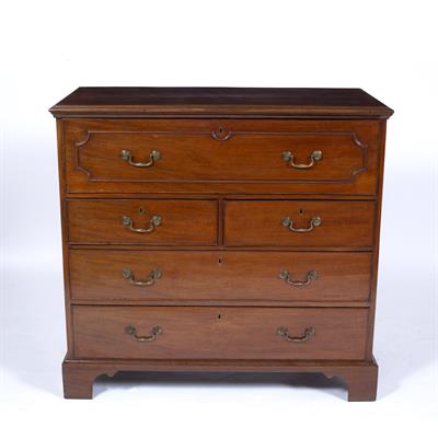 Lot 368 - Mahogany secretaire chest