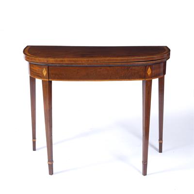 Lot 370 - Mahogany and inlaid card table