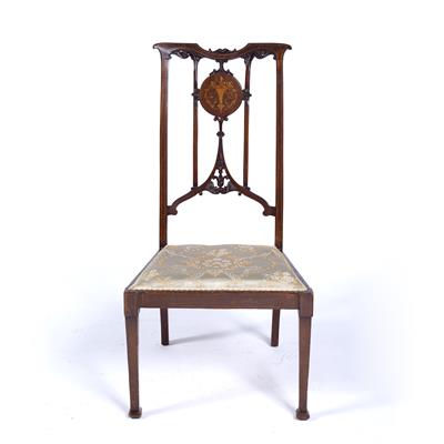 Lot 372 - Mahogany and satinwood side chair