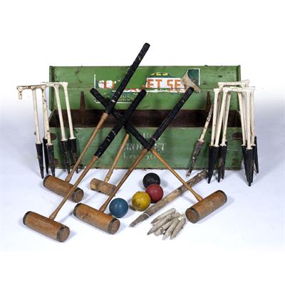 Lot 373 - Jaques croquet set in original box