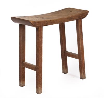 Lot 25 - AN ARTS AND CRAFTS OAK STOOL