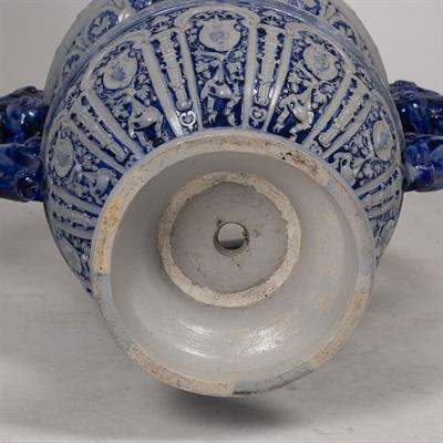 Lot 50 - A LATE 19TH CENTURY GERMAN STONEWARE URN