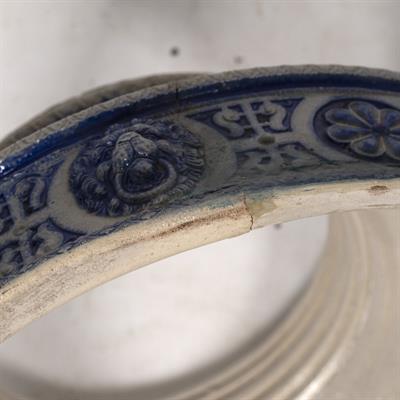 Lot 50 - A LATE 19TH CENTURY GERMAN STONEWARE URN