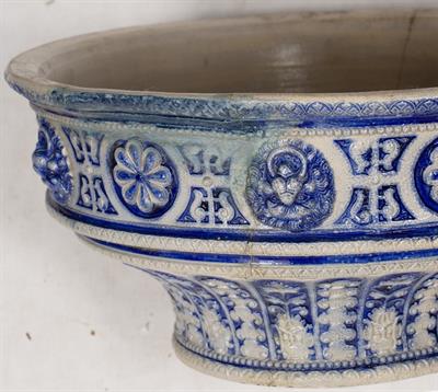 Lot 50 - A LATE 19TH CENTURY GERMAN STONEWARE URN