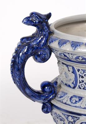 Lot 50 - A LATE 19TH CENTURY GERMAN STONEWARE URN