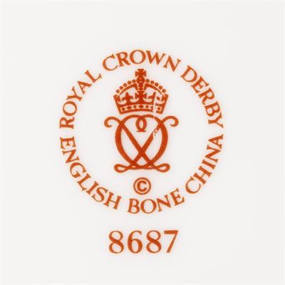 Lot 51 - A ROYAL CROWN DERBY SIX SETTING PORCELAIN DINNER SERVICE
