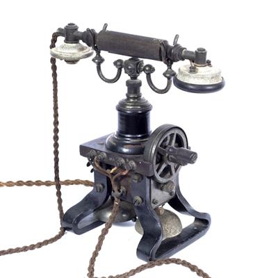 Lot 54 - A 19TH CENTURY L M ERICSSON & SON SKELETAL TABLE TELEPHONE