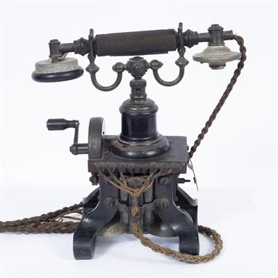 Lot 54 - A 19TH CENTURY L M ERICSSON & SON SKELETAL TABLE TELEPHONE