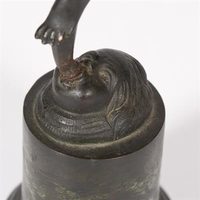 Lot 56 - A SMALL ANTIQUE BRONZE SCULPTURE OF MERCURY