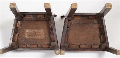 Lot 61 - A PAIR OF 19TH CENTURY OAK BAR BACK COUNTRY CHAIRS