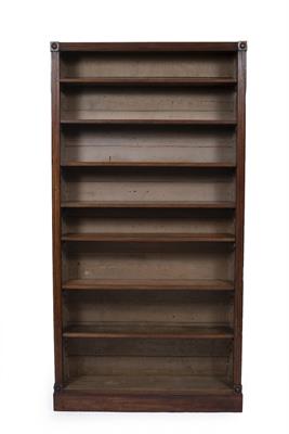 Lot 75 - A WILLIAM IV MAHOGANY OPEN BOOKCASE