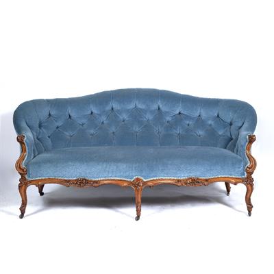 Lot 78 - A VICTORIAN SHOW WOOD SOFA