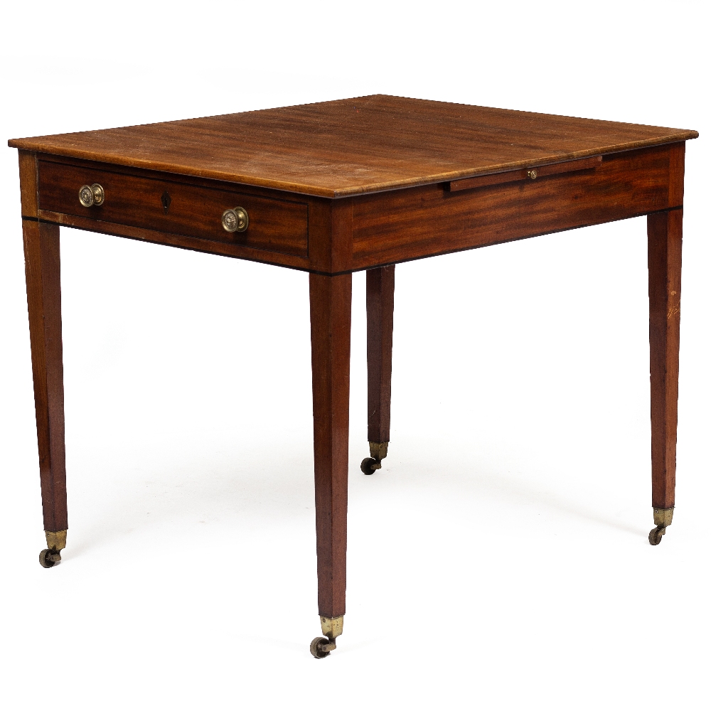 Lot 84 - A GEORGE III MAHOGANY LIBRARY TABLE