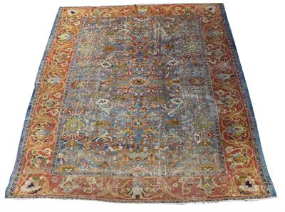 Lot 141 - AN ANTIQUE ZEIGLER BLUE GROUND CARPET