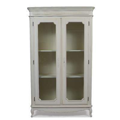 Lot 150 - A FRENCH STYLE WHITE PAINTED ARMOIRE