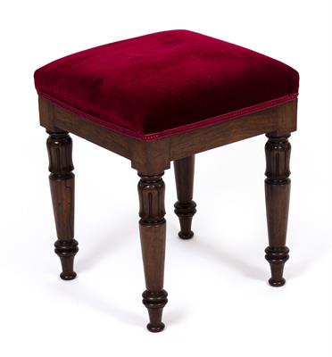 Lot 154 - A REGENCY ROSEWOOD SQUARE STOOL